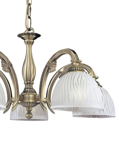 Люстра подвесная  L 5650/5 Reccagni Angelo белая на 5 ламп, основание античное бронза в стиле классический  фото 3